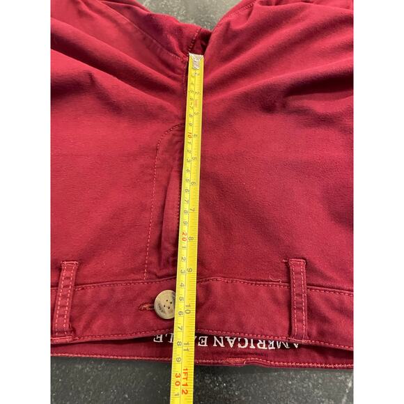 American Eagle Outfitters Maroon Red Twill skinny pant 18 - Picture 8 of 10